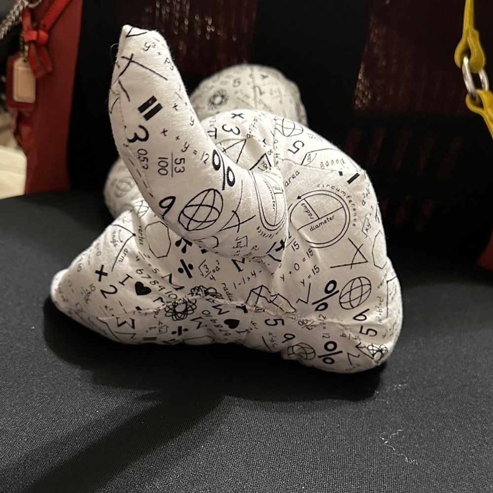 Einstein the Mathematical Dog Plush Toy - Black and White - Picture 3 of 6